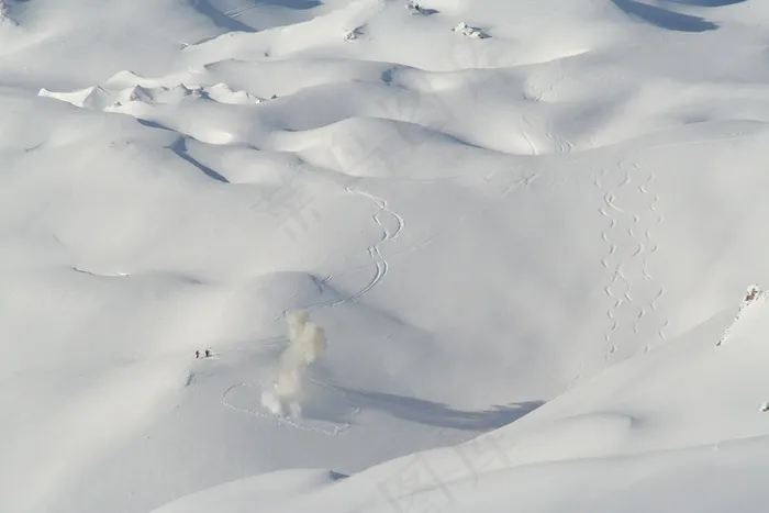 雪，高峰，山，斜坡，冬天，性质