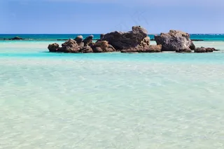 海滩，蓝色，海岸，岛，环礁湖，景观，性质