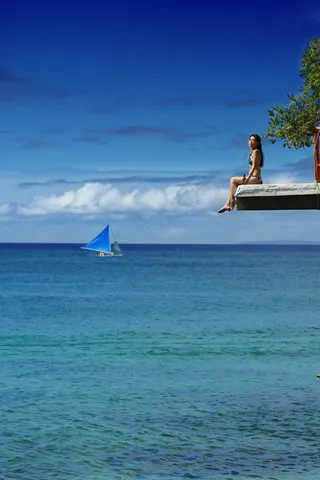 海，风景，蓝天，白云，波浪