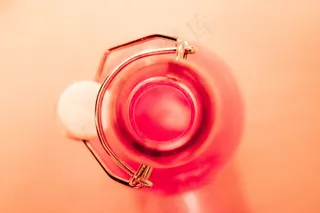 瓶，玻璃，圆，红色