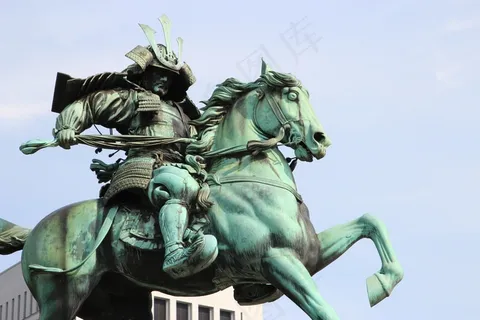 雕像,马术,青铜,武士,日本,剑 雕像,马术,青铜,武士,日本,剑