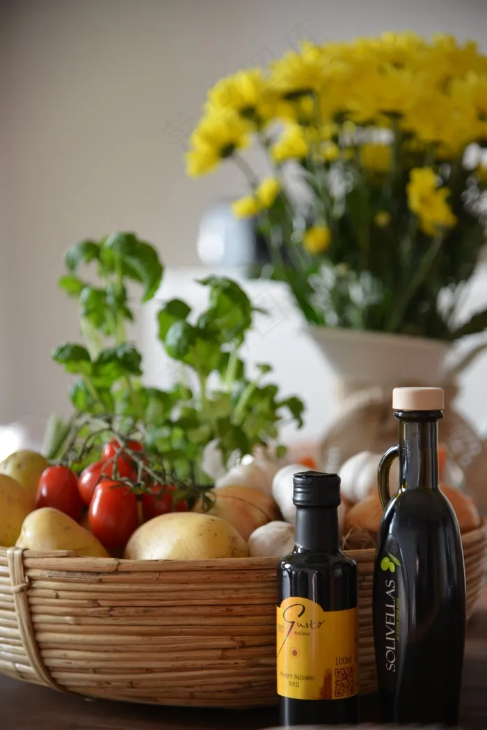 吃，食品，醋，油，蔬菜，健康，维生素