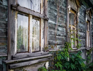 老房子，木房子，老，板