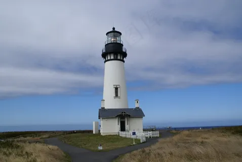 灯塔，俄勒冈，海岸，景观，沿海