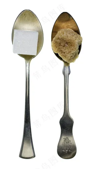 勺子，糖，银，甜，成分，棕色，白色