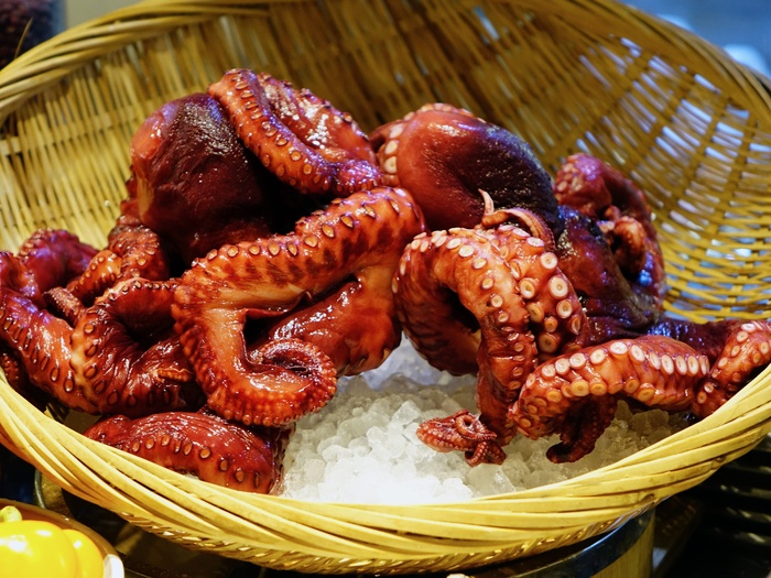 章鱼，海鲜，海，海洋，触手，原料，冷
