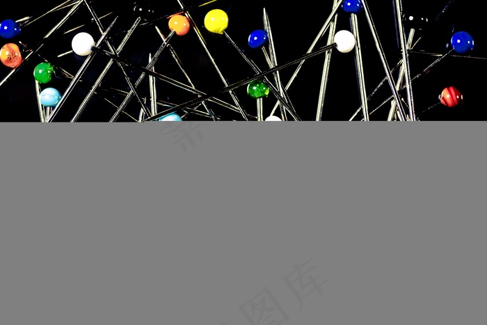 销，针，缝，华美，颜色，红色，绿色，蓝色