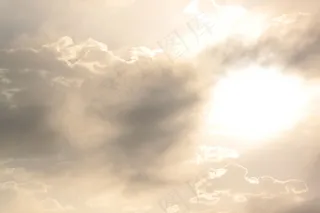 阳光明媚，云团，雾，日光，气氛，空气，天气