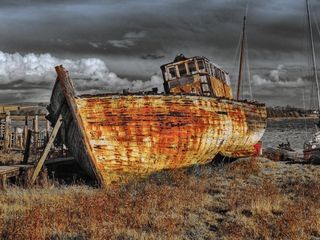 帆船，残骸，残骸，残骸