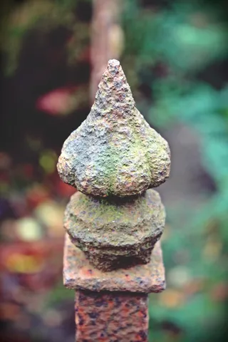 篱笆，不锈钢，金属，旧，生锈，花园围栏