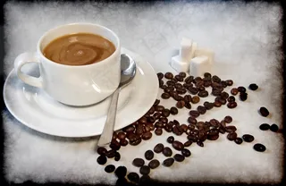 咖啡，杯，受益，咖啡杯，饮料，勺子