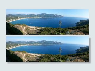 地中海，预定，全景，科孚岛，海，水