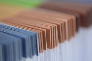 投资组合，公文包，棕色，蓝色，纸，多彩