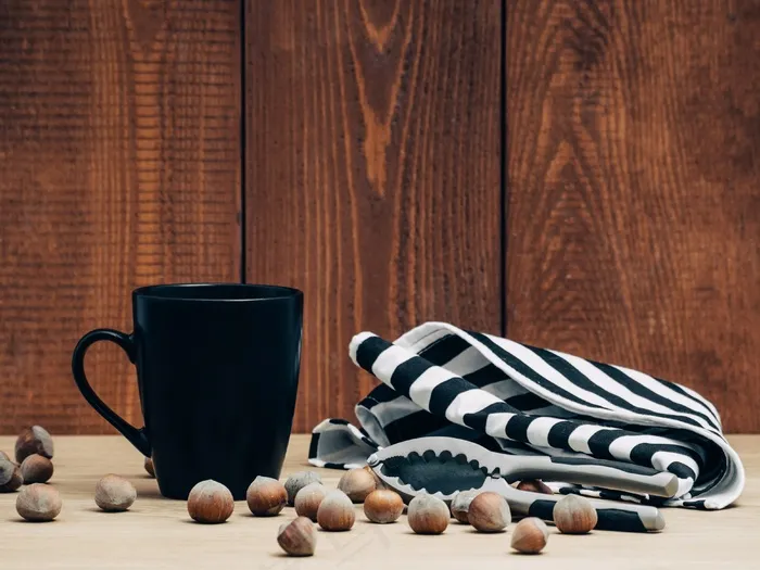 杯子，坚果，表，饮料，Cup，饮料，巧克力，茶