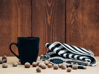 杯子，坚果，表，饮料，Cup，饮料，巧克力，茶