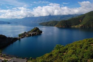 湖泊,天空,风景,飞机,山峦,湖泊和山脉的景色