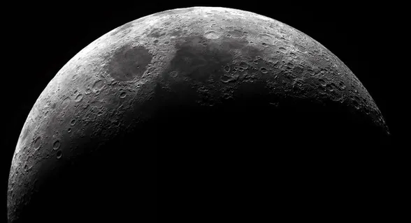 宇宙天文,新月,工艺品,石头,月亮,露娜-马赛克-5天大