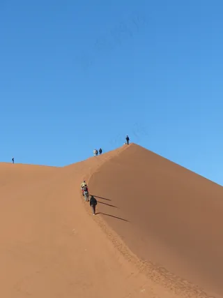 Sossusvlei，沙丘，上升，游客，旅游，沙漠