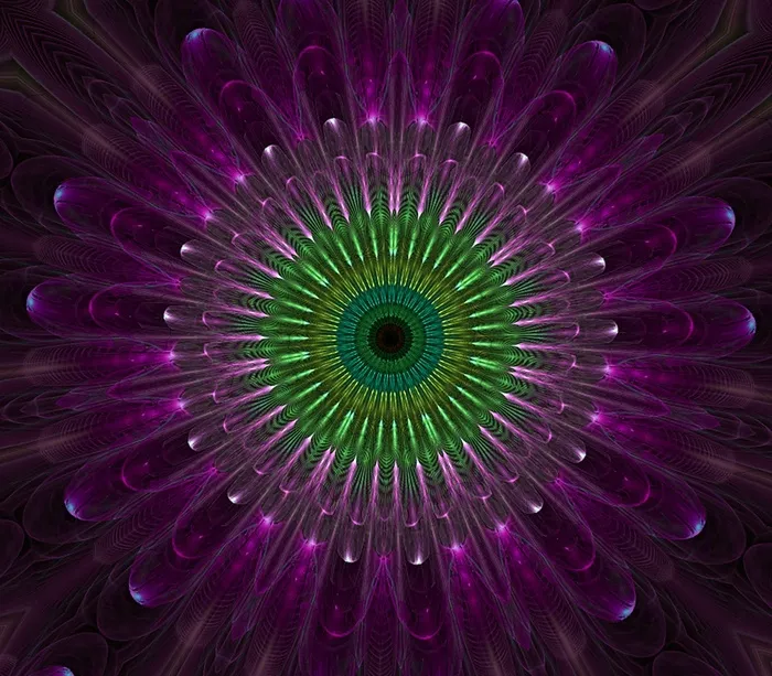 紫色，曼陀罗，分形，玻璃，抽象，数字，艺术