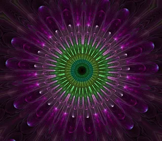 紫色，曼陀罗，分形，玻璃，抽象，数字，艺术