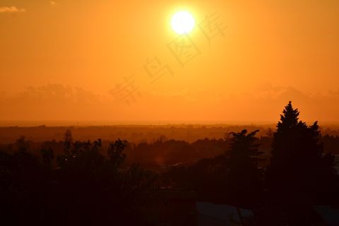 日落，加的斯，安大路西亚