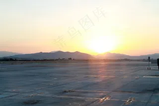 天空,街道,地板砖,风景,海洋,黎明日落尘埃日出