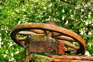 静物，车轮，杜西亚湖，砖，烟囱，绿色