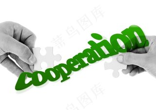 合作，手，手指，拼图