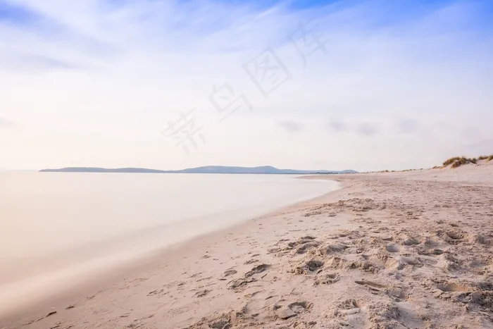 海滩，沙，海洋，海，海岸，天空，地平线，热带