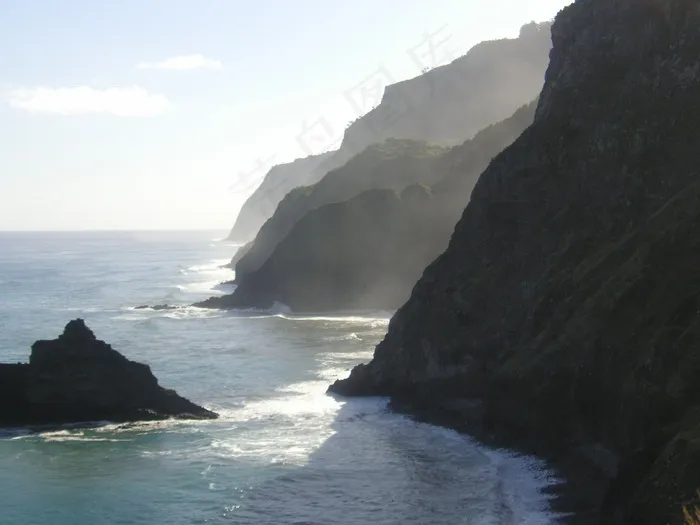 悬崖，岩石，海，海洋，马德拉岛