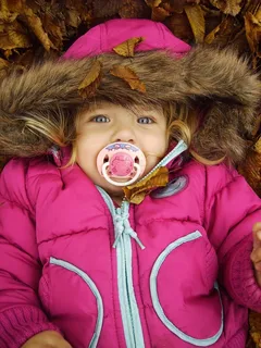 秋景，儿童，孩子，女孩，季节，十月，叶，可爱