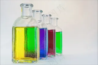 瓶子，多彩，玻璃，颜色，蓝色，红色，黄色