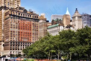 纽约，曼哈顿，天际线，大苹果，美国