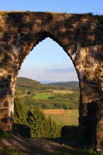 牌楼，石墙，目标，城堡，中世纪