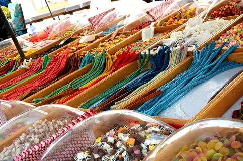 糖果，甜，华美，市场，品牌，颜色，食品