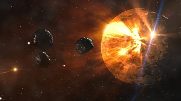 小行星，行星，空间，流星，破坏，彗星