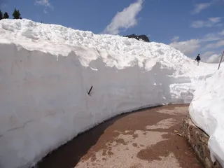 雪，雪银行，冰川国家公园，山