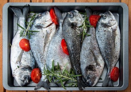 金头鱼，鱼类，烧烤，烧烤，准备