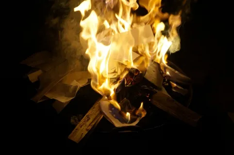 火，自然，野外，营地