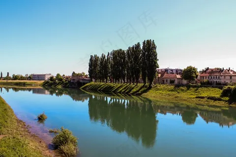 河，水，城市，夏天，景观，旅行，绿色