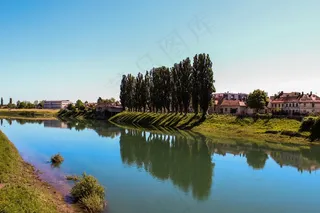 河，水，城市，夏天，景观，旅行，绿色