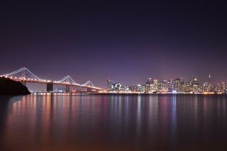 夜景照明,桥梁,夜景工程,都市夜景,贝雷桥,旧金山在晚上