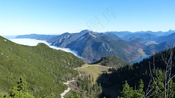 高山,山,蓝色,雾,Walchensee,心情 高山,山,蓝色,雾,Walchensee,心情