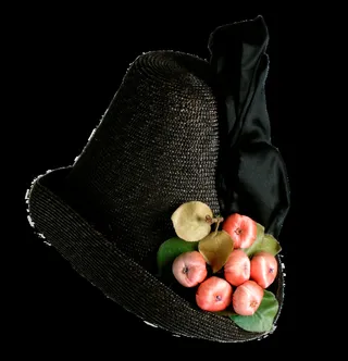 女式帽子，丝带，帽子，草帽，黑色，头饰