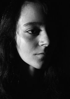 女孩，眼，黑暗，佩特拉，Černobílí，吻的秘密