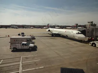 飞机，达美航空，亚特兰大，美国，飞，机场