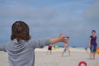 假期，海滩，海，夏天，假期，儿童，乐趣