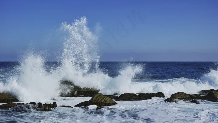 波浪，海，坎伯，朱蒙金，蓝色的大海，冬季海，炸