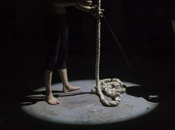绳子，人，表演，舞台，绝招，魔术师