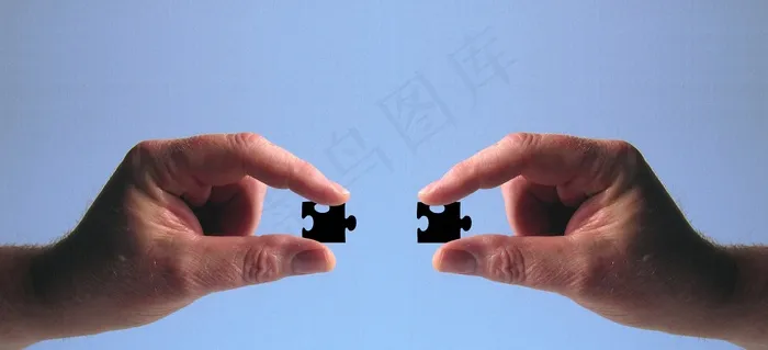 手，保持，拼图，手指，适合，插入，处理
